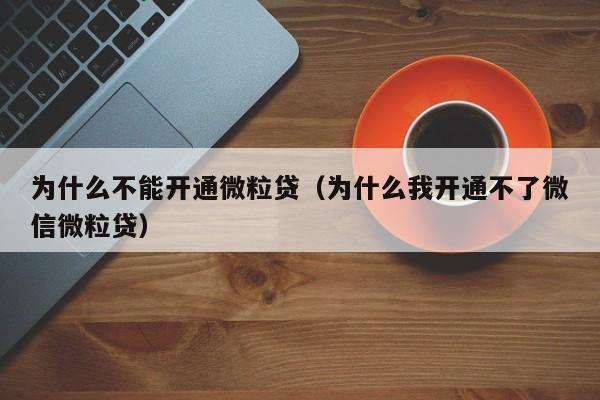 为什么不能开通微粒贷（为什么我开通不了微信微粒贷）